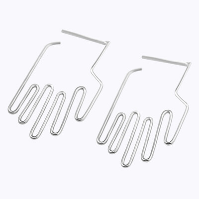 

Ladies Earrings Alternative Jewelry Stud Earrings Cut Hollow Open Palm Ear