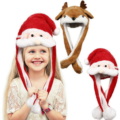 

Elk Hat Ear Moving Cosplay Costumes Accessories Cute Soft Plush Toy Xmas Gift US