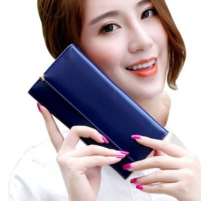 

Women Fashion Long Phone Solid Color Wallet Card Cash Holder Clutch Bag Purse