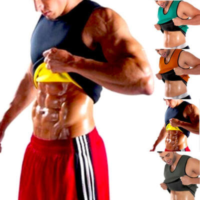 

Mens Waist Trainer Vest Sauna Sweat Body Shaper Tank Top Slimming Trimmer Shirt