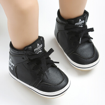 

Newborn Baby Boy Girl Soft Sole Crib Shoes Warm Boots Anti-slip Sneaker PU Breathable Solid First Walkers 0-18M