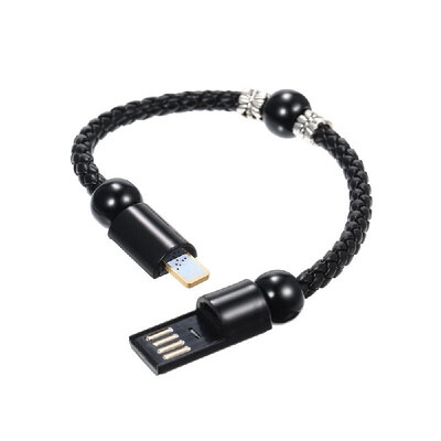 

USB Lightening Leather Braided Bracelet Cable Charger Cable Data Transmission for iPhone iPad