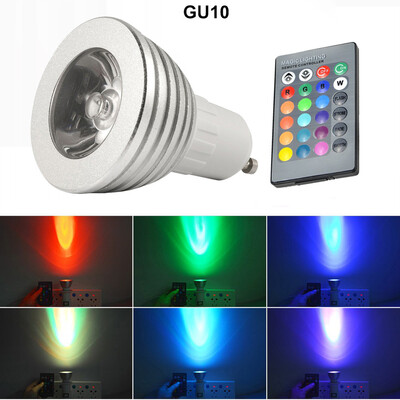 

〖Follure〗GU10 3W 16 Color LED RGB Magic spot Light Bulb Lamp Wireless Remote Control