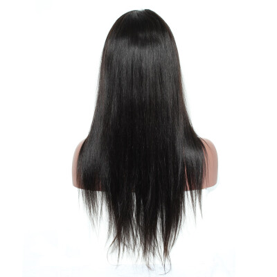 

Dologa 360 Lace Frontal Wig 180 Density Human Hair Wigs For Women Pre Plucked Straight Indian Virgin Hair Natural Black Color