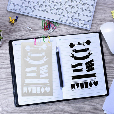 

Gobestart Plastic Planner Stencils Journal Notebook Diary Scrapbook DIY Drawing Template