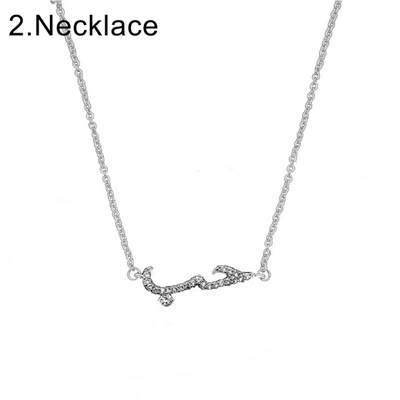 

Women Arabic Letter Love Faux Quartz Chain Bracelet Bangles Necklace Jewelry