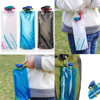 

Reusable Portable Foldable 650ml Water Bottle Bag Folding Kettle For Hiking Sport