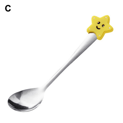 

Cute Cartoon Head Stainless Steel Dessert Cake Ice Cream Spoon Cultery for Kids