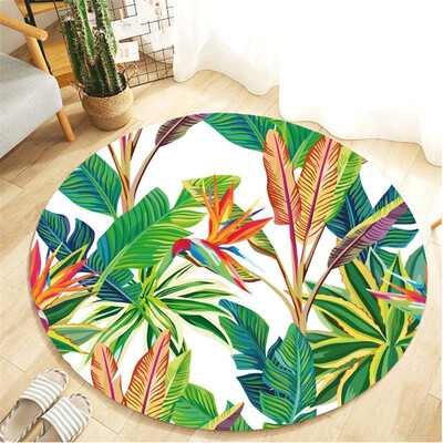 

Gobestart Tropical Plant Leaves Comfortable Living Room Childrens Room Carpet 40cm