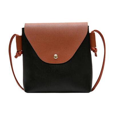 

Casual Women Patchwork Shoulder Bags Hasp Flap Leather Mini Messenger Bags