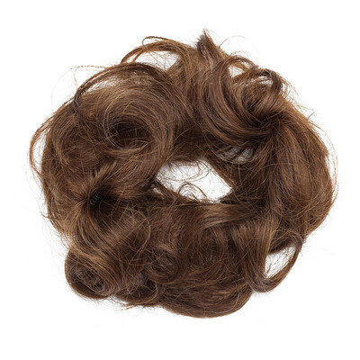 

100 Human Hair Bun Messy Bun Hair Extension Hair Piece for Women Wedding Wavy Curly Messy Donut Hair Chignons Hairpiece