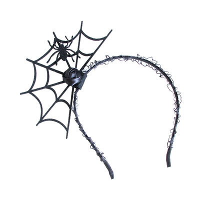 

Creative Women Halloween Headband Spider Web Flower Hair Hoop Party Ornaments Cosplay Lace Veil Topper Girls Hair Accessories