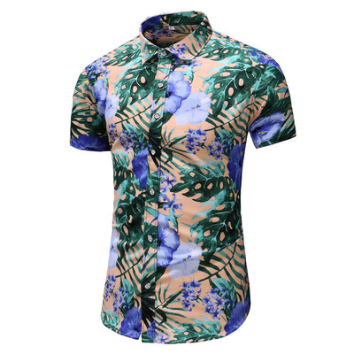

Tailored Mens Summer New Fashion Business Leisure Short-sleeved Plus Size Printing Shirt