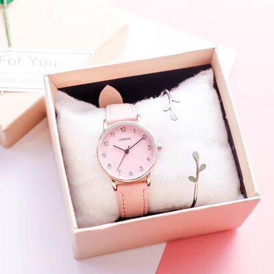 

Lin Xiaozhai watch girl student Korean version simple ulzzang forest female tie belt model 100 laps small fresh
