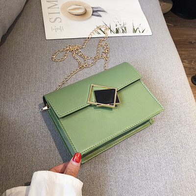 

2019 new wave Korean version of the simple temperament chain small square bag female fresh fashion casual wild shoulder Messenger bag