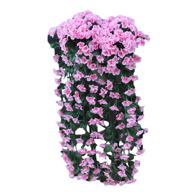 

Toponeto Hanging Flowers Artificial Violet Flower Wall Wisteria Basket Hanging Garland Vine Flowers Fake Silk Orchid