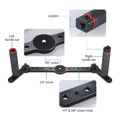 

AFI 3SD-1A Dual Grip Gimbal Handle with Joystick Control Aluminum Alloy Material for AFI VS-3SD 3-Axis Gimbal Stabilizer