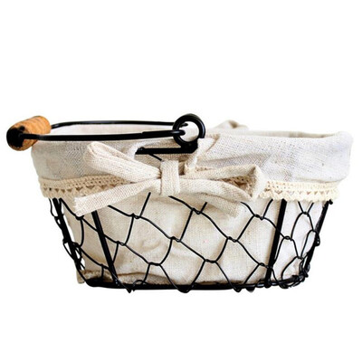 

Iron Art Fruit Vegetable Bowl Basket Dried Fruit Bread Rack Storage Stand Holder