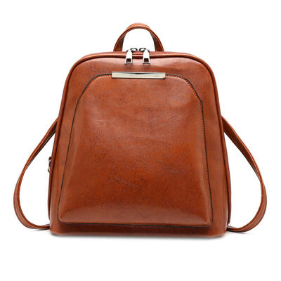

Vintage Oil Wax Leather Backpack Women Travel Casual Shoulder School Bags