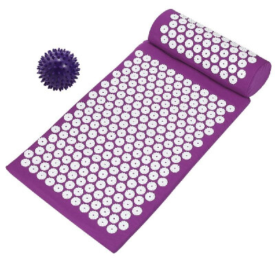 

Acupressure Mat with Pillow & Ball Set for Relieving Stress Back & Neck Pain Health Care Yoga Mat Acupuncture Massage Mat Pillow B