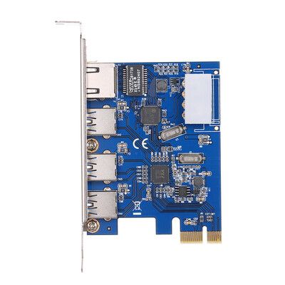 

PCI-E to USB30 Expansion Card 3 USB30 Ports 4Pin Power Supply&Gigabit High Speed Network Support PCI-E 1x PCI-E 4x PCI-E