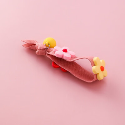 

Korea Style Hair Accessories Knotted Hair Ring Hit Color Flower Hair Rope Cute Candy Color Ball Headdress
