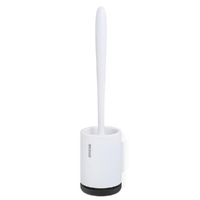 

Ecoco Toilet Brush&Holder Set TPR Soft Bristles Toilet Brush Cleaner Bathroom Deep Cleaning Toilet Bowl Brush