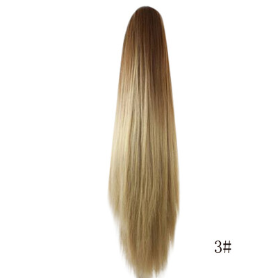 

Gobestart Women Fashion Claw Clip Long Straight Ponytail Hair Extensions Wig Hairpiece B