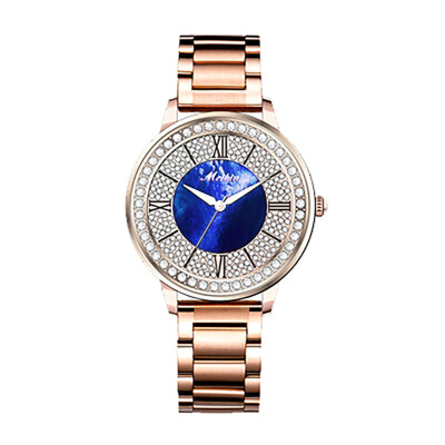 

Featured Women Full Rhinestone Dial Fashion Ladies Quartz Wristwatches Unique Clock Luxury Alloy Strap Relogio Feminino