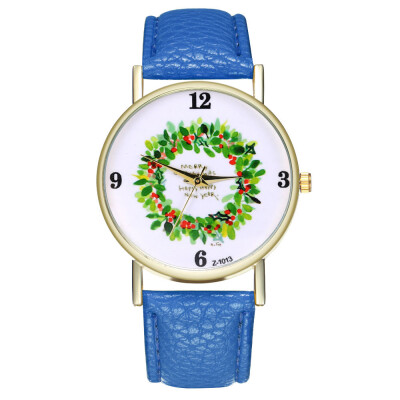 

Fashion Christmas Gift Men And Women Students Watch Christmas Tree Snoman Deer Santa Claus Quartz Watch &Ff