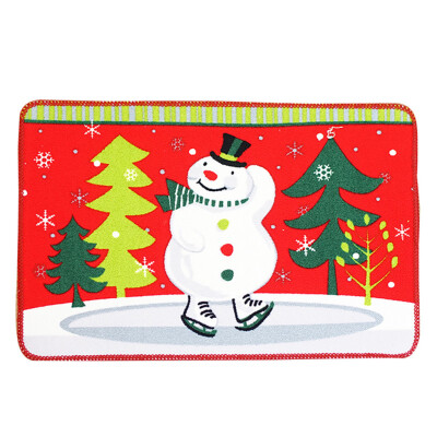 

Gobestart Cartoon Christmas Carpet Anti-slip Mat Door Mat Household Bathroom Mat