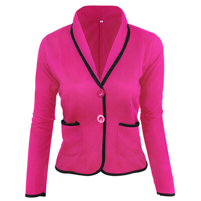 

Toponeto Women Business Coat Blazer Suit Long Sleeve Tops Slim Jacket Outwear