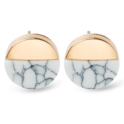 

EK786 European Retro Style Natural Natural Stone Round Triangle Square Shape Stud Female Simple Geometric Cute Earrings Brincos