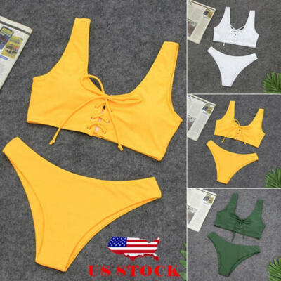 

US Womens Sexy Bikini set Push Up Padded Bandage Swimwear Swimsuit Bathing Suit