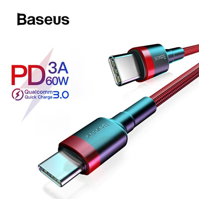 

Baseus PD 20 60W Type-c To C USB Cable QC 30 Charging Cable for Samsung Galaxy S9 Plus Note 9 Support Type-C interface