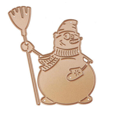 

Broom Snowman Cutting Dies Stencils Scrapbook Embossing DIY Craft Album