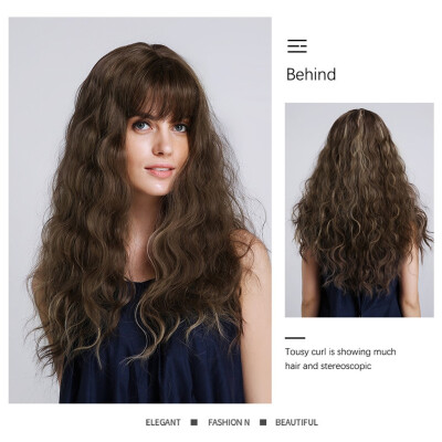 

〖Follure〗Stylish Lady With Thin Bangs And Brown Highlights With Curly Hair