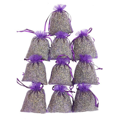 

Gobestart 15 Bags of Dried Lavender in Small Lilac Organza Bags -Real Flower Wedding