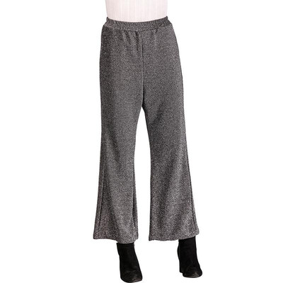 

Fashion Women Wide Leg Pants High Elastic Waist Solid Color Loose Elegant Trousers Grey