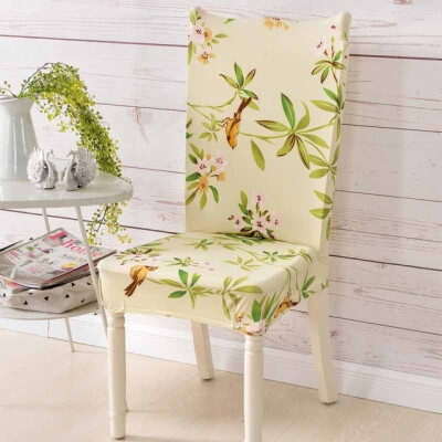 

Spandex Elastic Flower Printing Chair Covers Four Seasons Home Chair Cover Anti-dirty Dining Chair Cover Case for Banquet Party