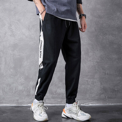 

Gobestart Mens Casual Fashion Loose Patchwork Pockets Overalls Sports Ankle-length Pants