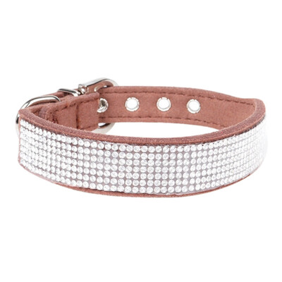 

Pet Adjustable Decorative Collar for Small Medium Dogs Shiny Rhinestone Superfiber Collar Necklace