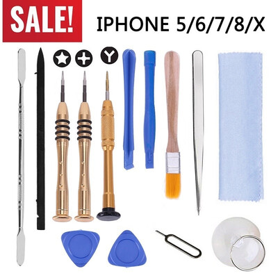 

14 Repair Screen Opening Tool Kit Screwdriver Set for IPhone 5 6 7  Plus Tri Point