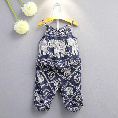 

Cute Little Baby Kids Girls Elephant Vest TopsLong Pants Summer Clothes Outfits