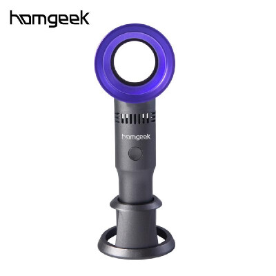 

Homgeek Portable Fan Hand-Held Fan Bladeless Fan Three-Speed Adjustable With Base Can be used as a mobile phone Holder