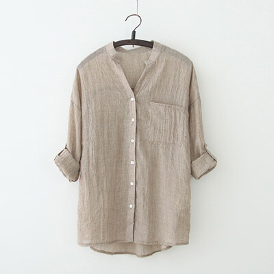

New Fashion Summer Womens Loose Linen Tops Short Sleeve T Shirt Blouse Beach