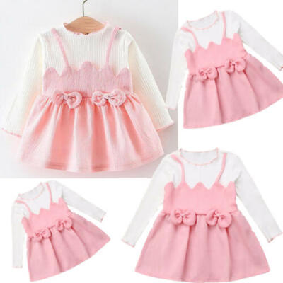 

Newborn Baby Kid Girl Christening Princess Tutu Dress Wedding Party Pageant Gown