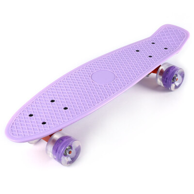 

22 Inches Cruiser Four-wheel Banana Style Plastic Board Deck with LED Flashing Wheels