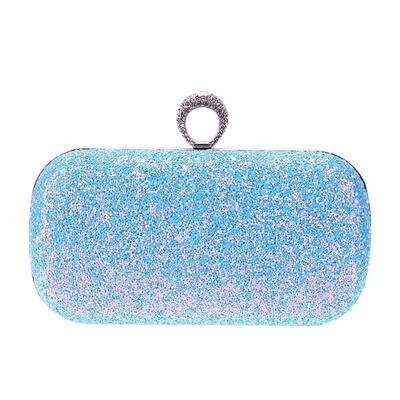 

Women Glitter Shoulder Hard Wallets Wedding Evening Clutch Party Chain Bags