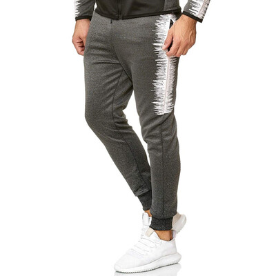 

Gobestart Mens Straight Casual Printed Slim Fit Sport Long Pants Pocket Trousers